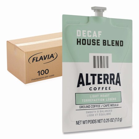 Flavia Coffee Flavia Pouches, House Blend Decaf, Pouch, Decaf, 100 PK 48013